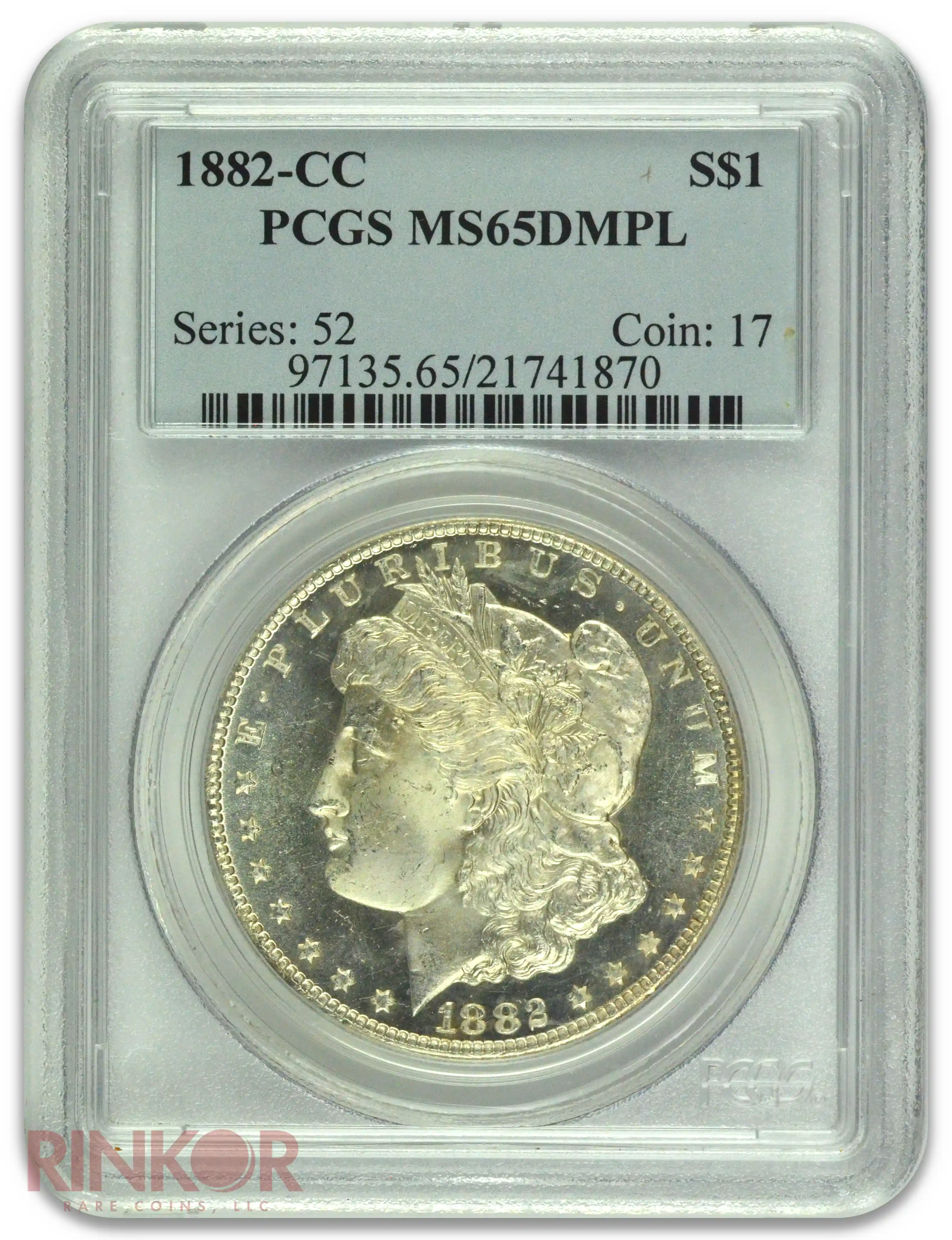 1882-CC $1 Morgan Dollar PCGS MS 65 DMPL