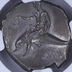Calabria Taras 302-280 BC NGC AU 