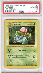 1999 Pokemon Game Ivysaur 1st Edition PSA GEM MT 10 