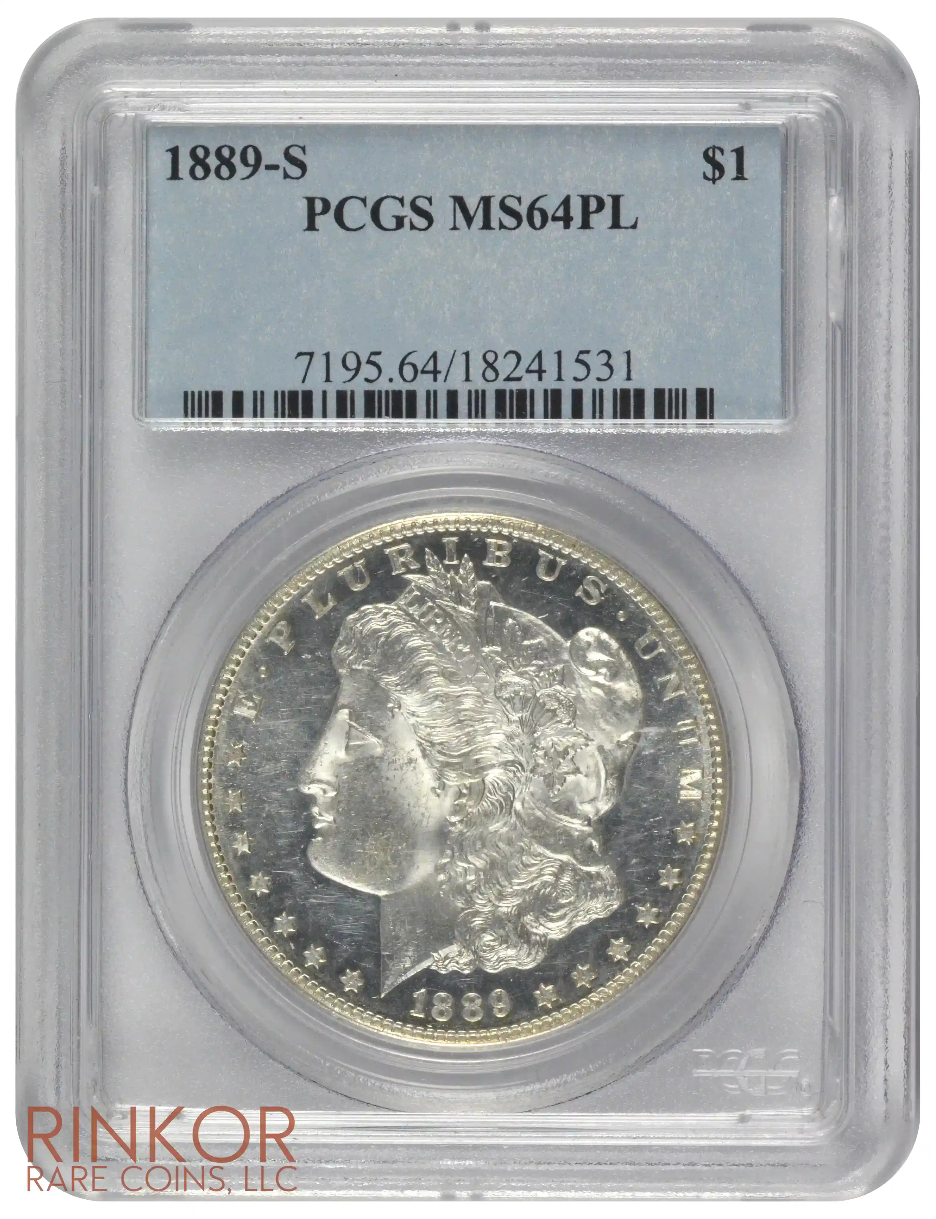 1889-S $1 PCGS MS 64 PL