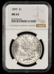 1899 $1 NGC MS 63