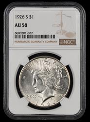 1926 S $1 NGC AU58 58