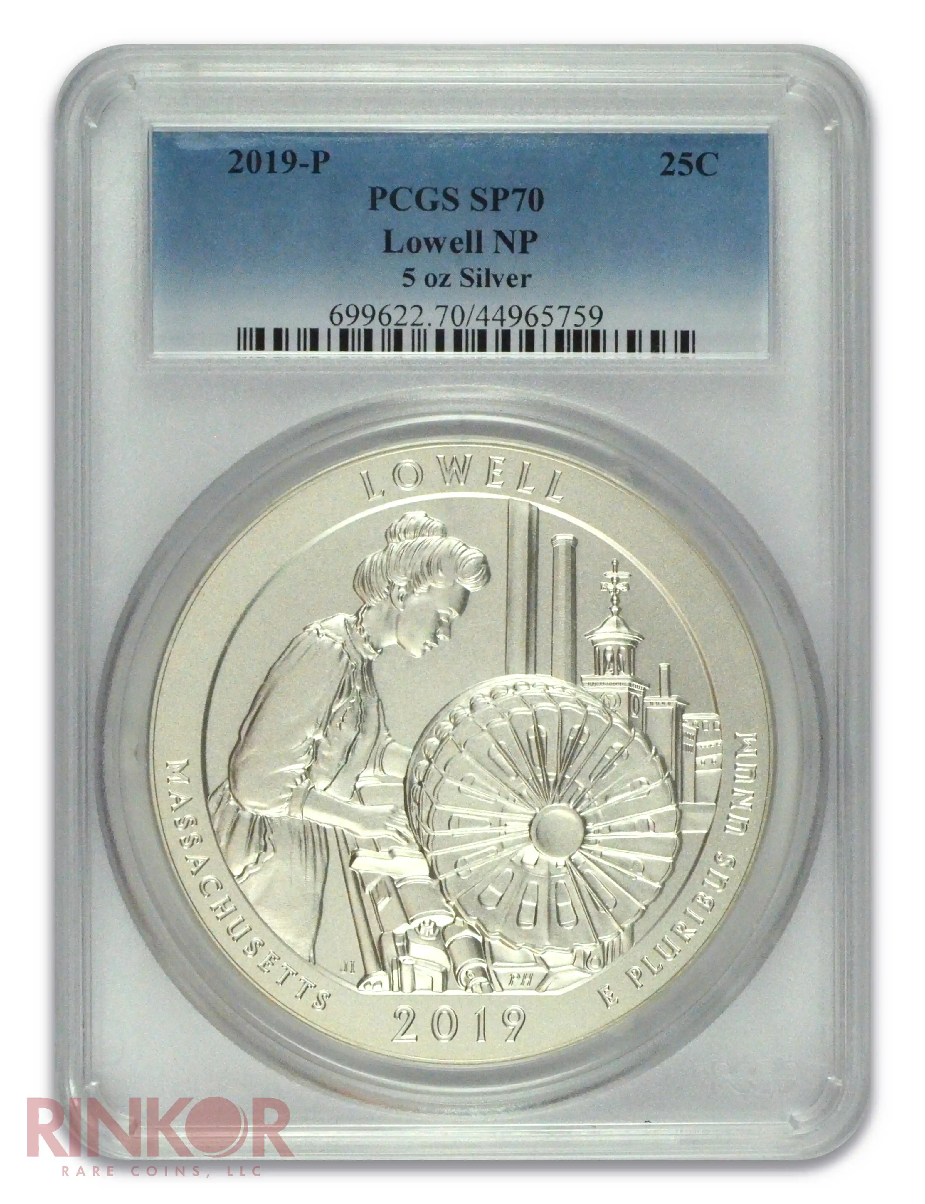 2019-P Lowell 5oz America the Beautiful PCGS SP 70