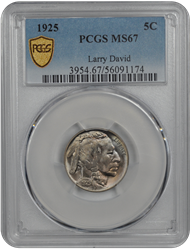 1925 Buffalo PCGS MS 67