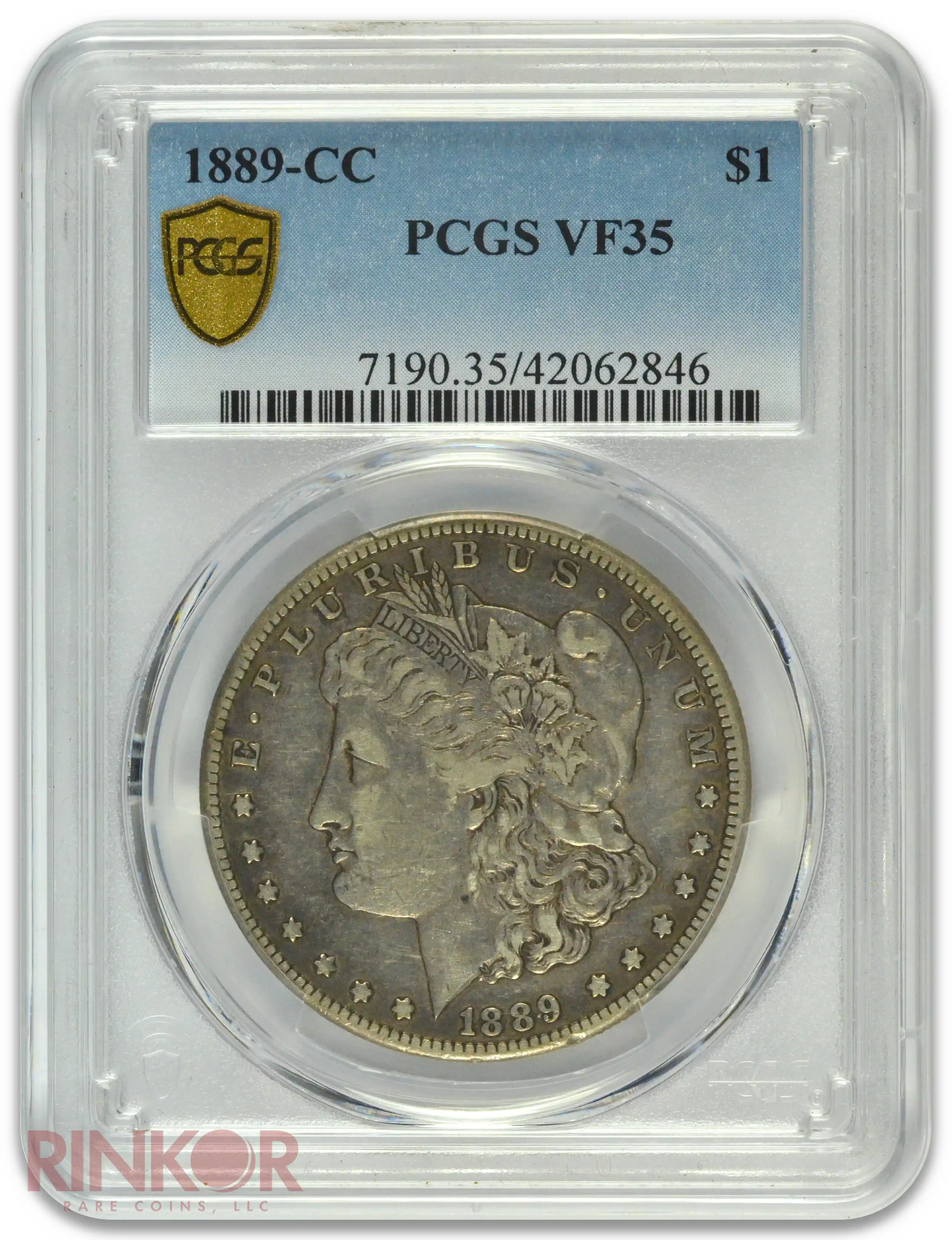 1889-CC $1 PCGS VF-35