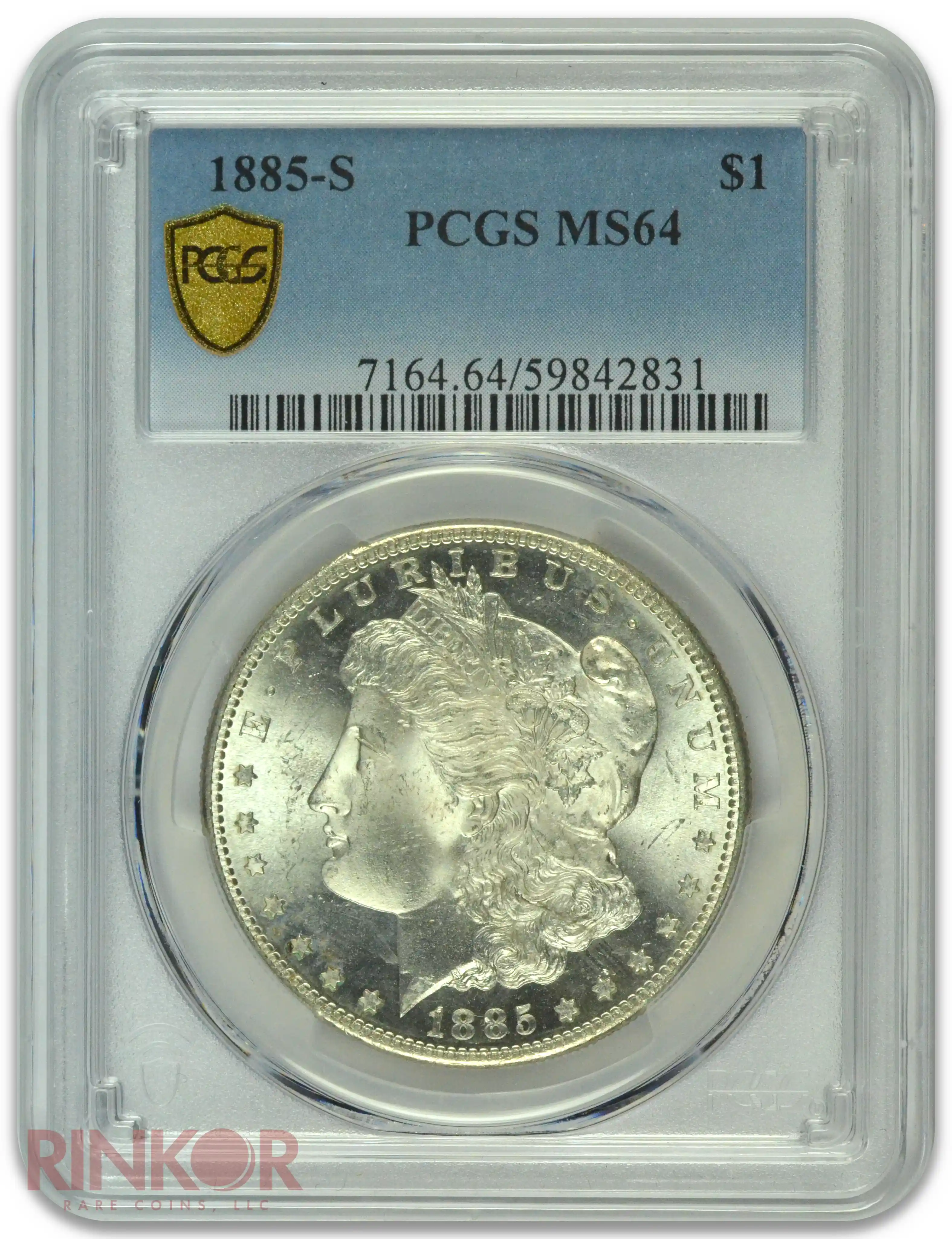 1885-S $1 Morgan Dollar PCGS MS 64