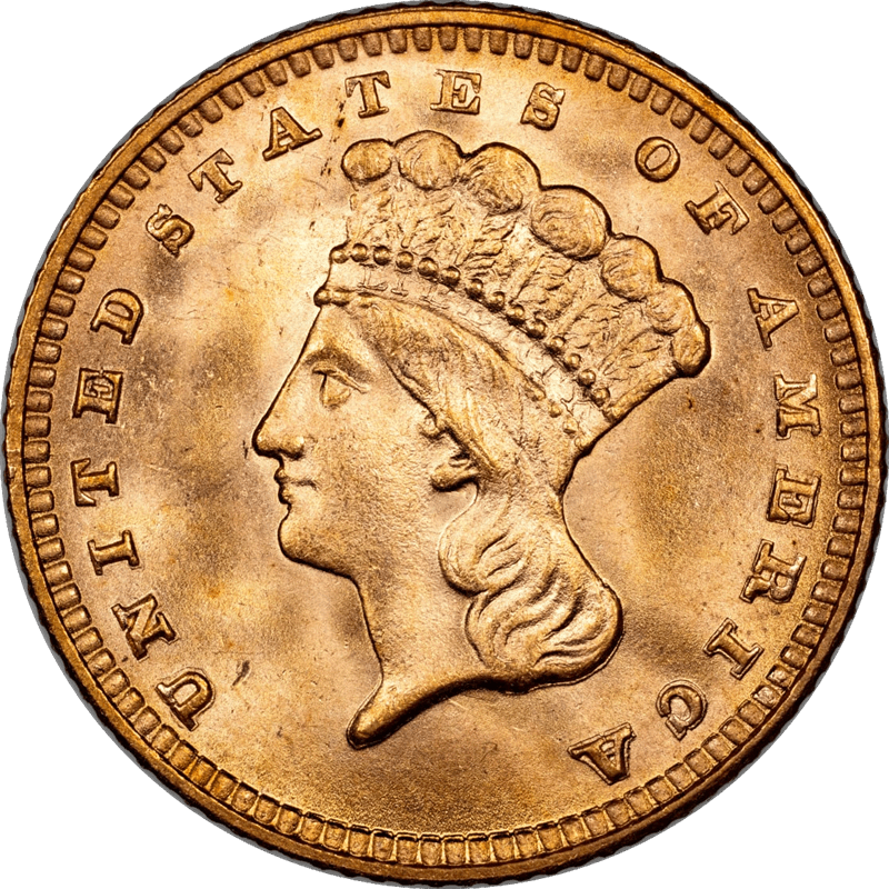 1889 G$1 CACG MS 66
