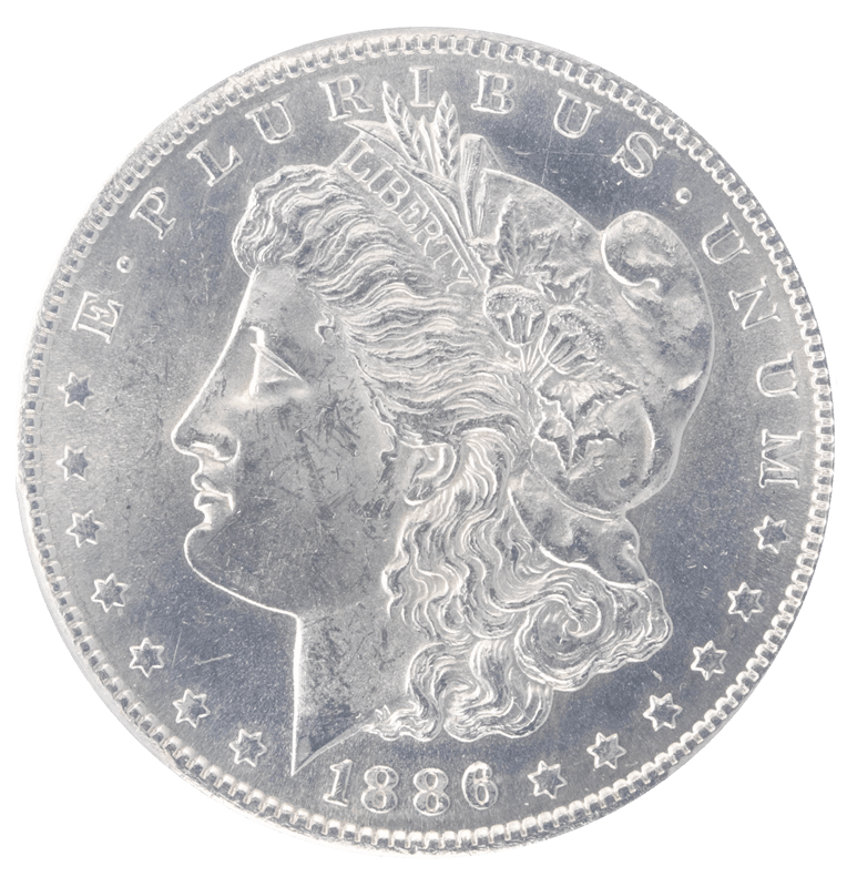 1886-S Morgan Silver Dollar $1 PCGS MS 62 