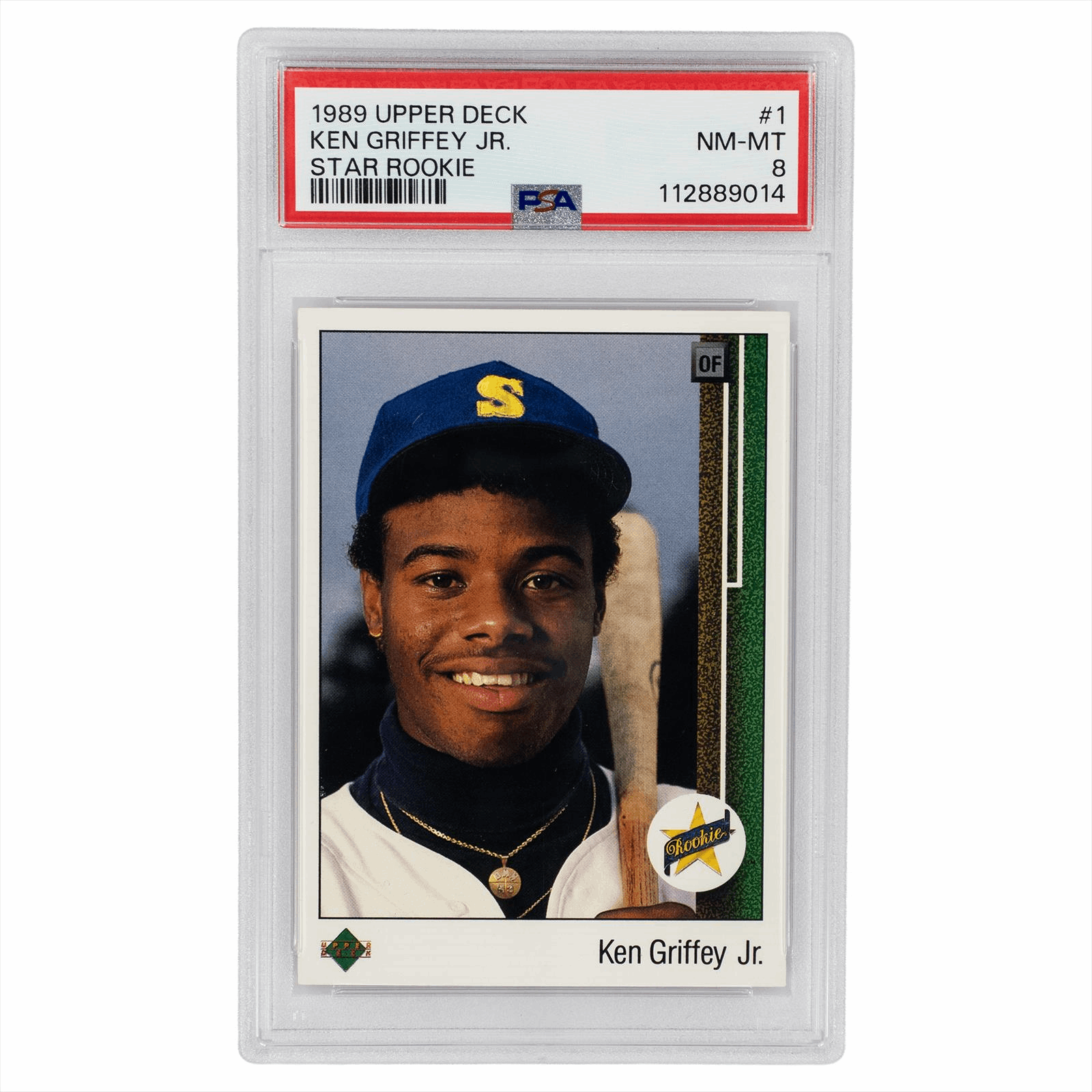 1989 Upper Deck Ken Griffey Jr. Star Rookie #1 PSA NM-MT 8