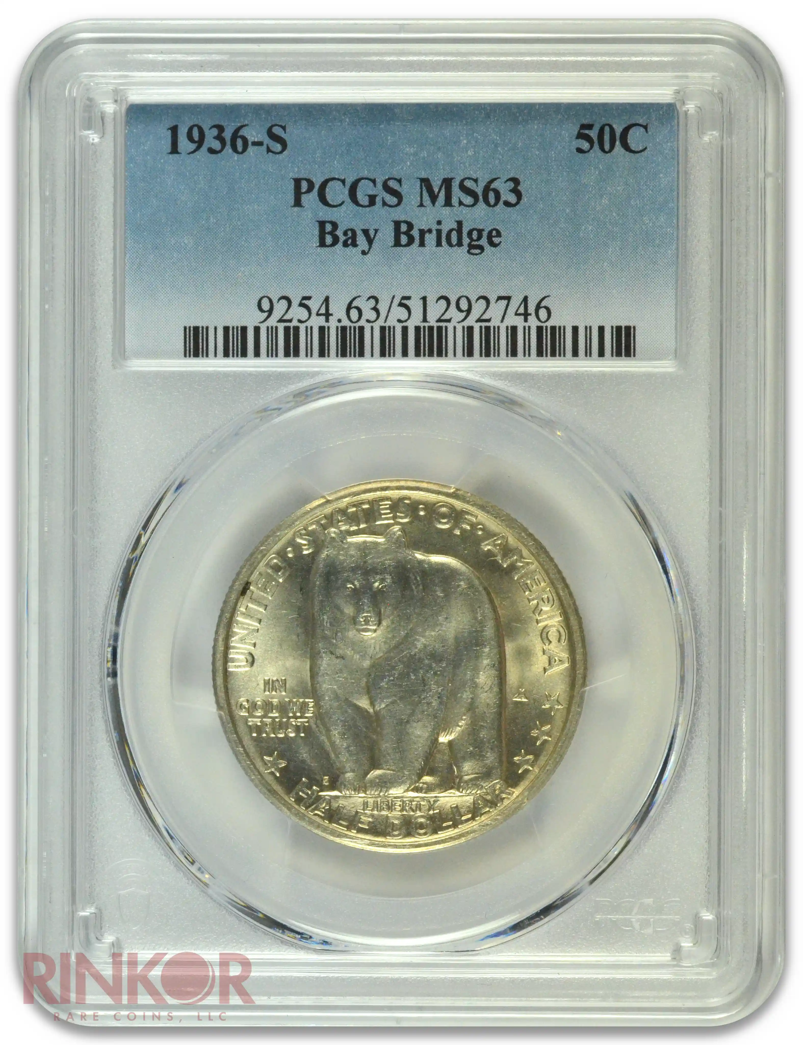 1936-S 50C Bay Bridge PCGS MS 63