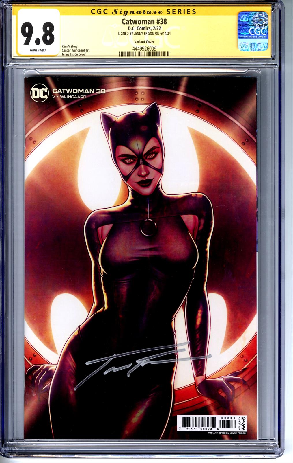 Catwoman v2018 #38 CGC 9.8 Signature Series Signed by Jenny Frison (Variant Cover) 