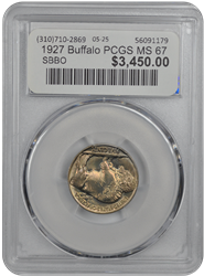 1927 Buffalo PCGS MS 67