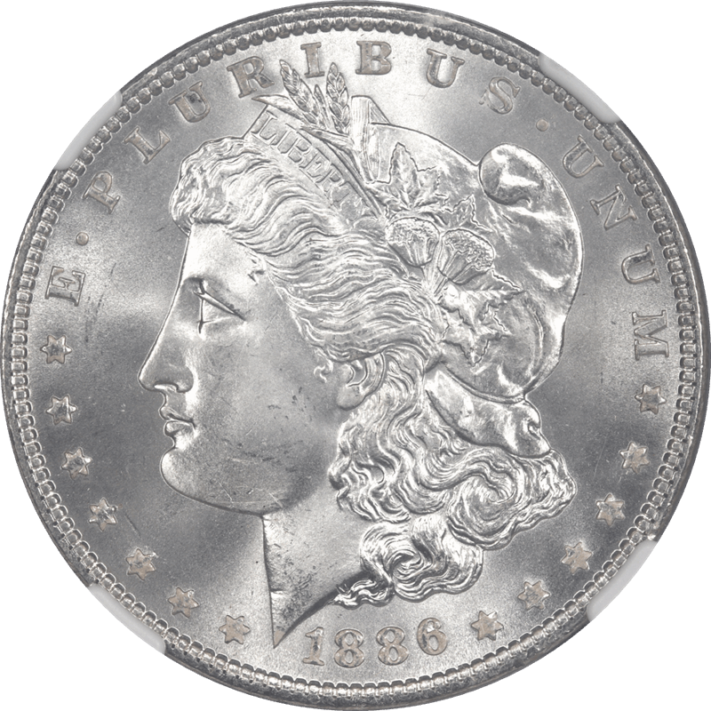 1886 Morgan Silver Dollar $1 NGC MS 66 - Nice Lustrous Coin