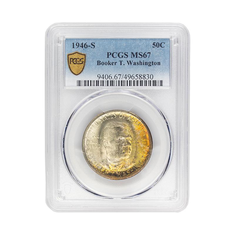 1946-S Booker T. Washington Classic Commemorative, 50C PCGS MS67 