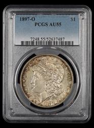 1897-O $1 PCGS AU-55