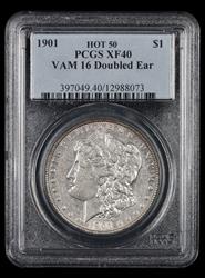 1901 $1 PCGS VAM 16 Doubled Ear XF40
