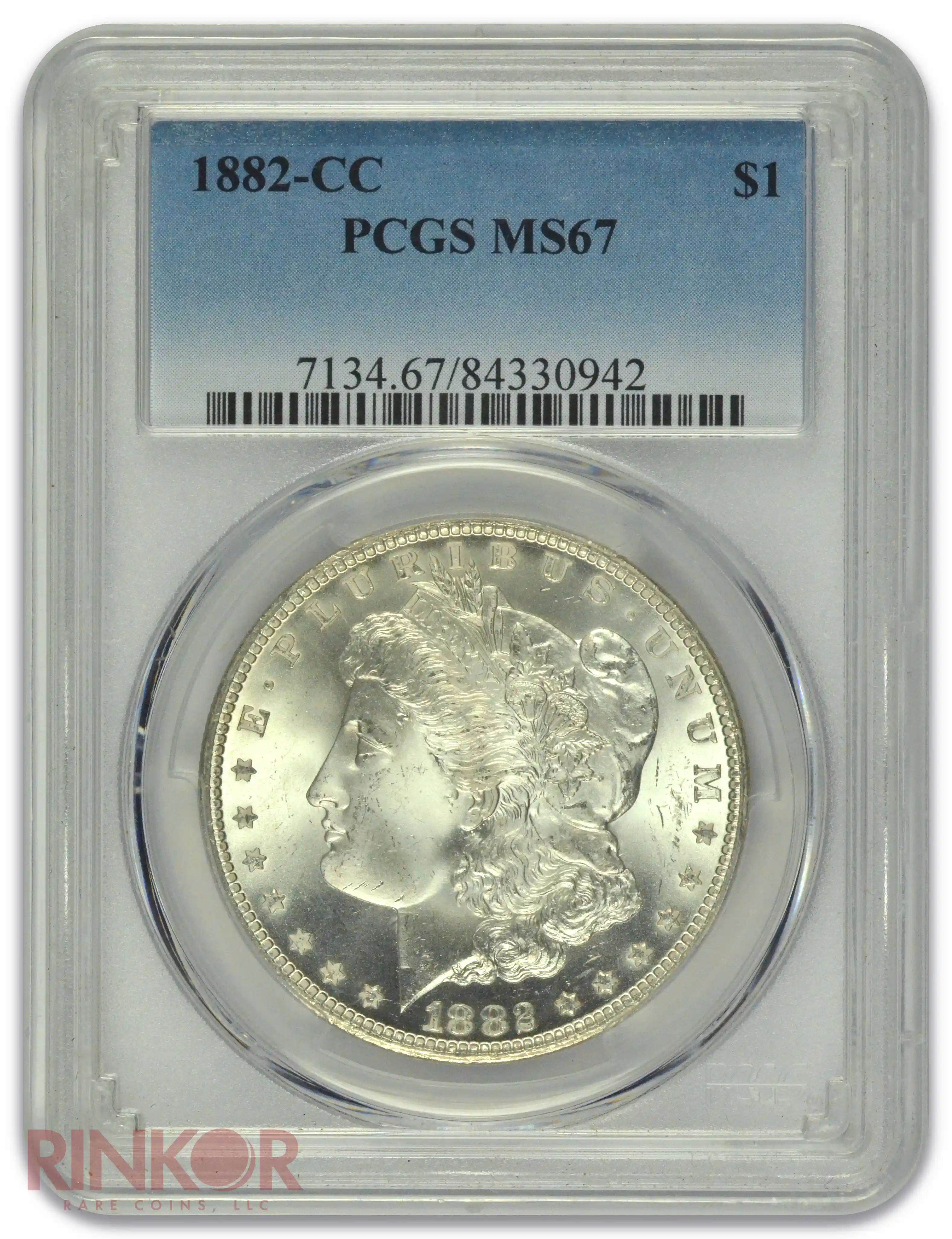 1882-CC $1 Morgan Dollar PCGS MS 67
