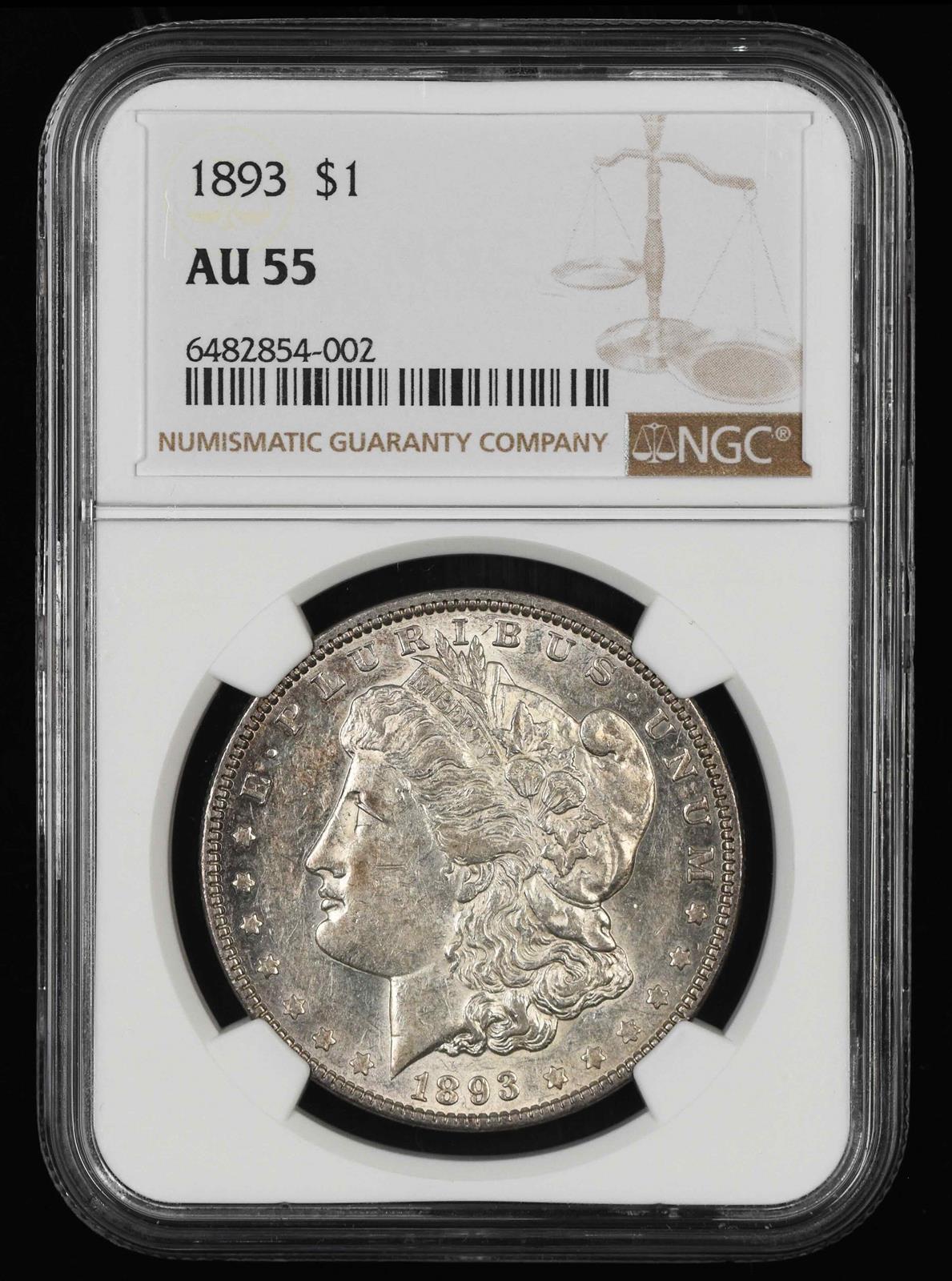 1893 $1 NGC AU-55