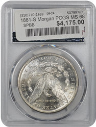 1881-S Morgan PCGS MS 68