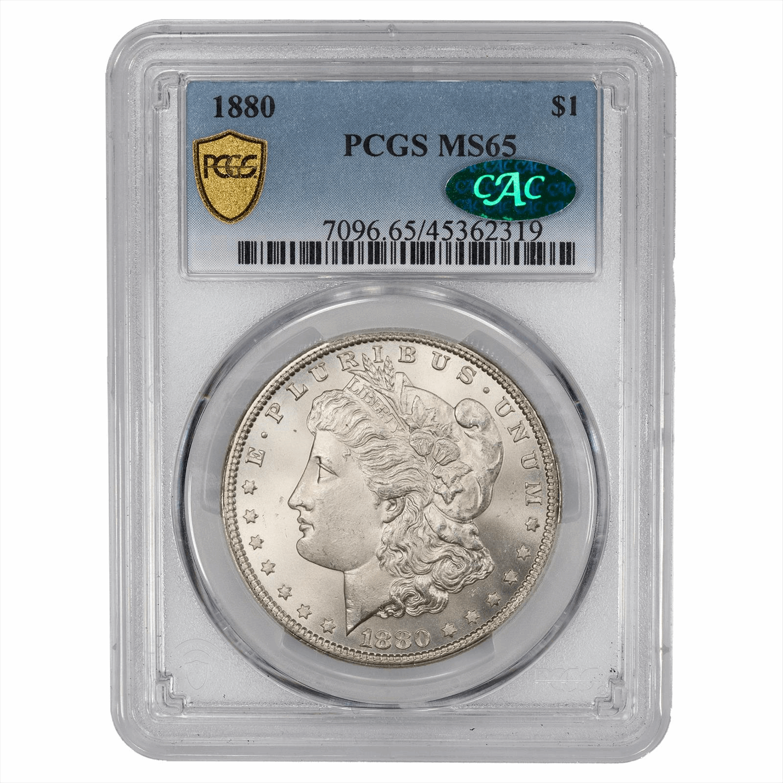 1880 Morgan Silver Dollar $1 PCGS MS 65 CAC