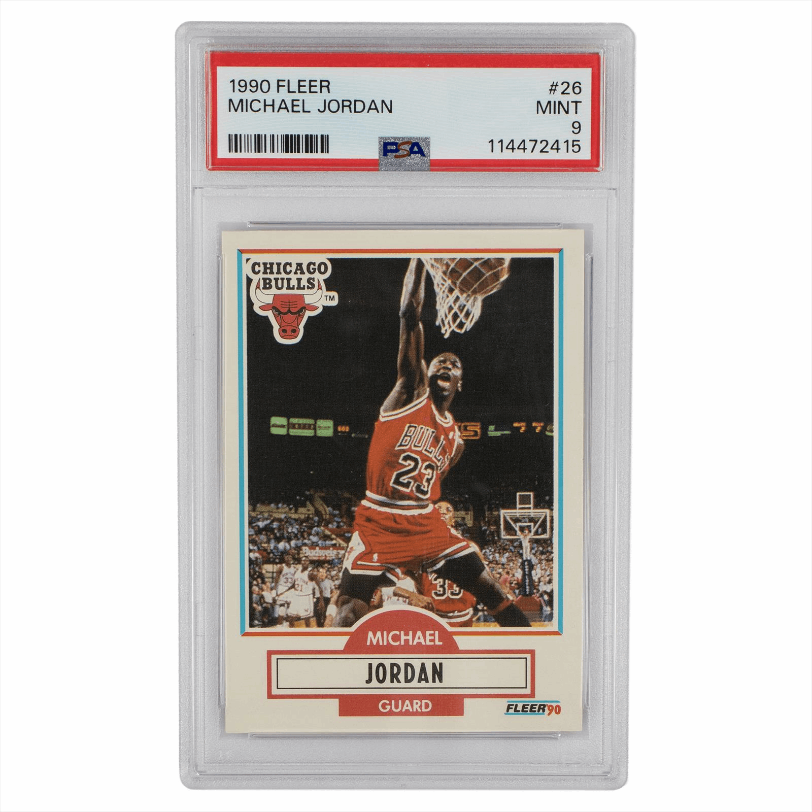 1990 Fleer Michael Jordan #26 PSA MINT 9 Cert #114472415