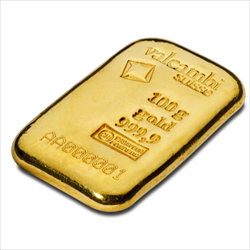 100 GRAM GOLD BAR VALCAMBI CAST 2