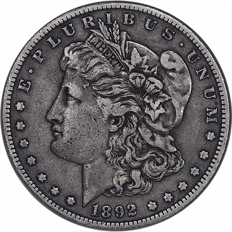 1892-S Morgan Silver Dollar VF+