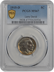 1915-D Buffalo PCGS MS 67