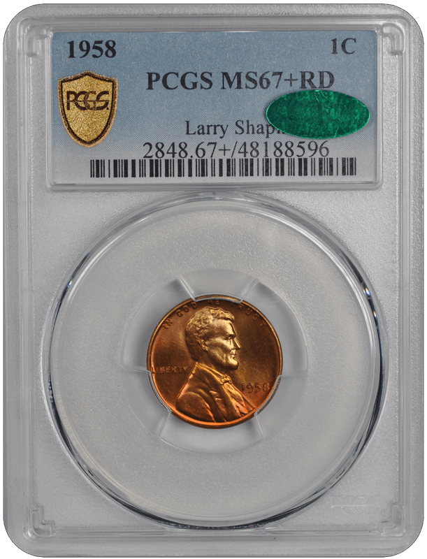 1958 Lincoln PCGS RD 67 +