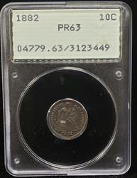 1882 Seated Liberty PCGS PR63 OGH RATTLER