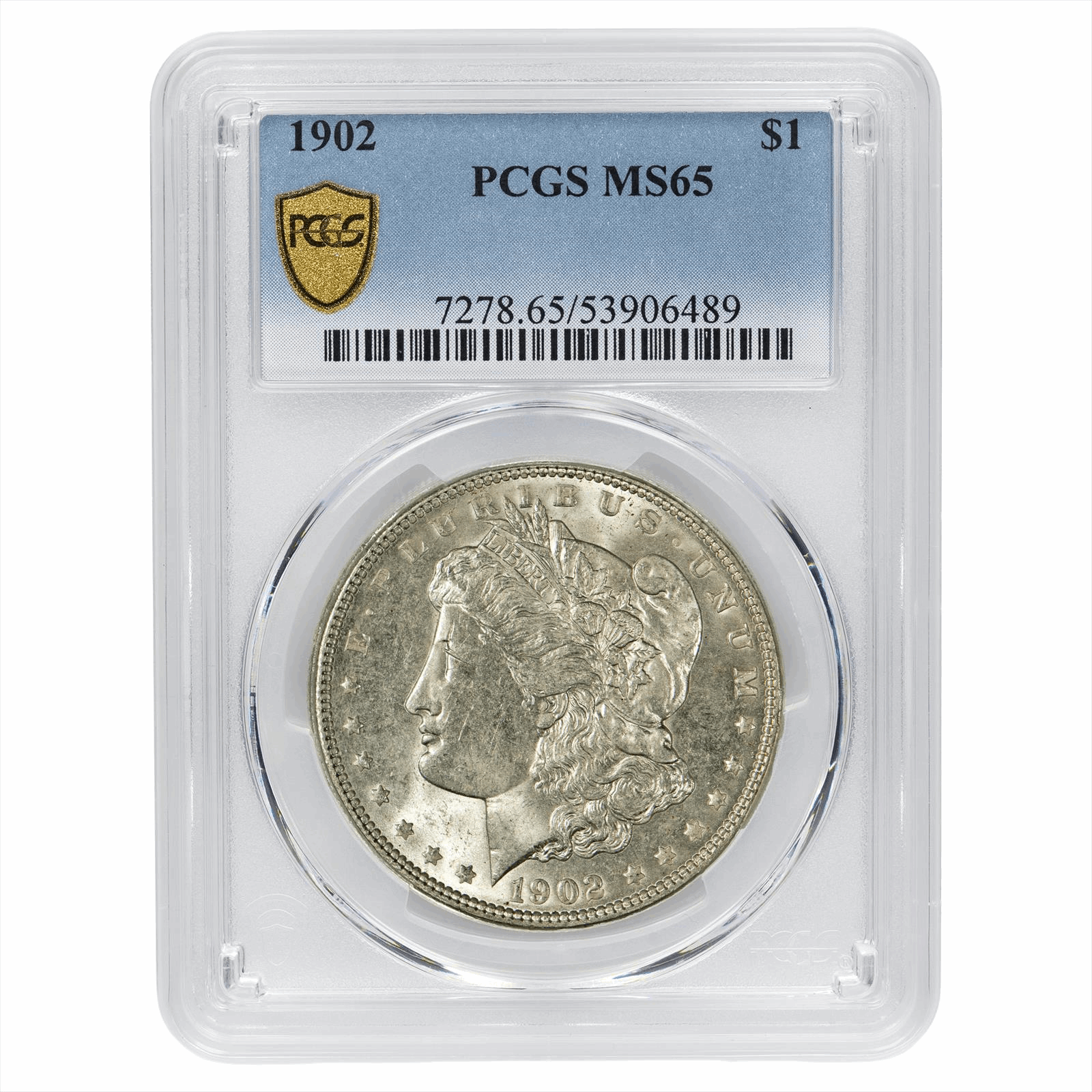 1902 Morgan Silver Dollar $1 PCGS MS 65