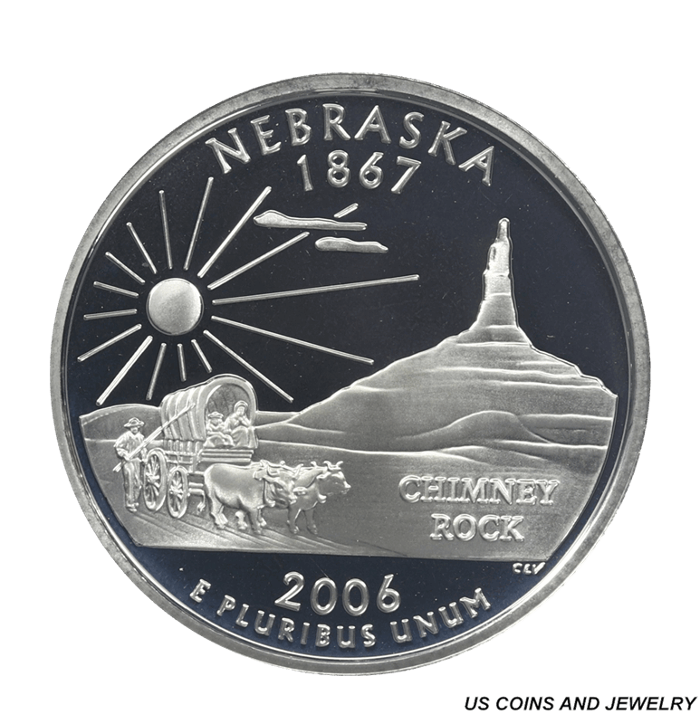 2006-S Nebraska State Silver Proof Quarter From Roll BU 