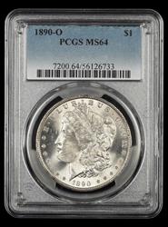 1890-O $1 PCGS MS 64