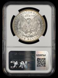 1889 $1 Attractively Toned NGC MS 62