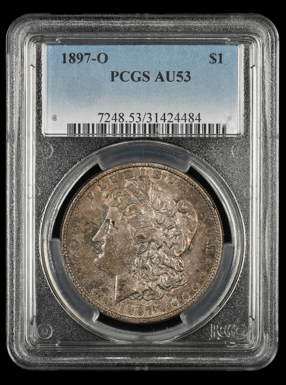 1897-O $1 PCGS AU-53