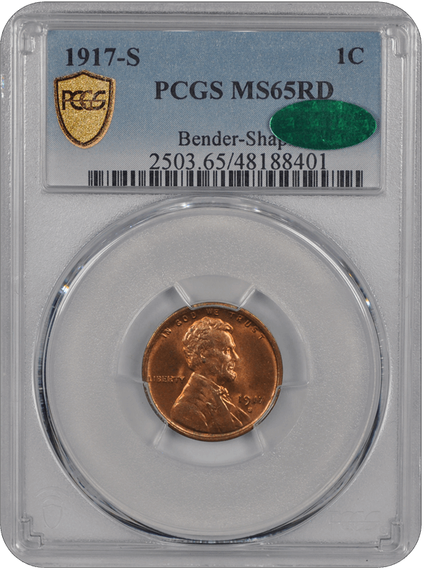 1917-S Lincoln PCGS CAC RD 65 