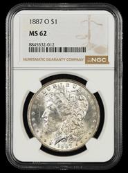 1887 O $1 NGC MS62