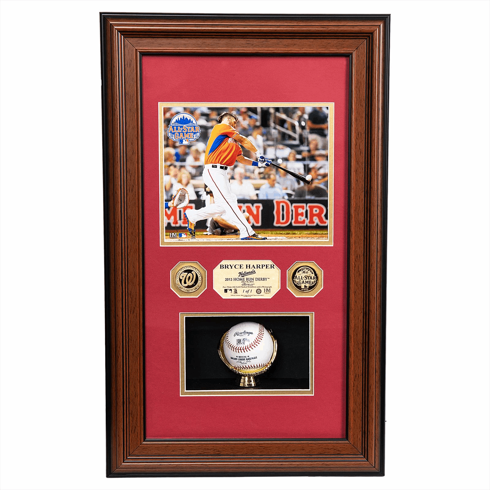 Bryce Harper Game Used Home Run Derby Championship Round HR Number 8 MLB Certified 