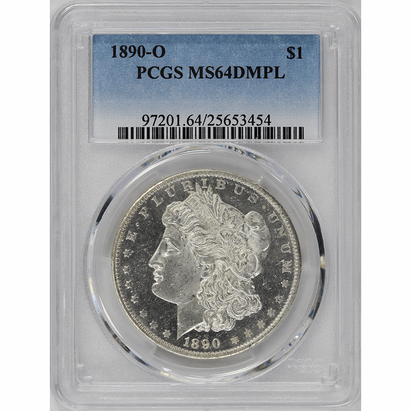 1890-O $1 Morgan Silver Dollar PCGS MS64DMPL - Deep Mirror Prooflike