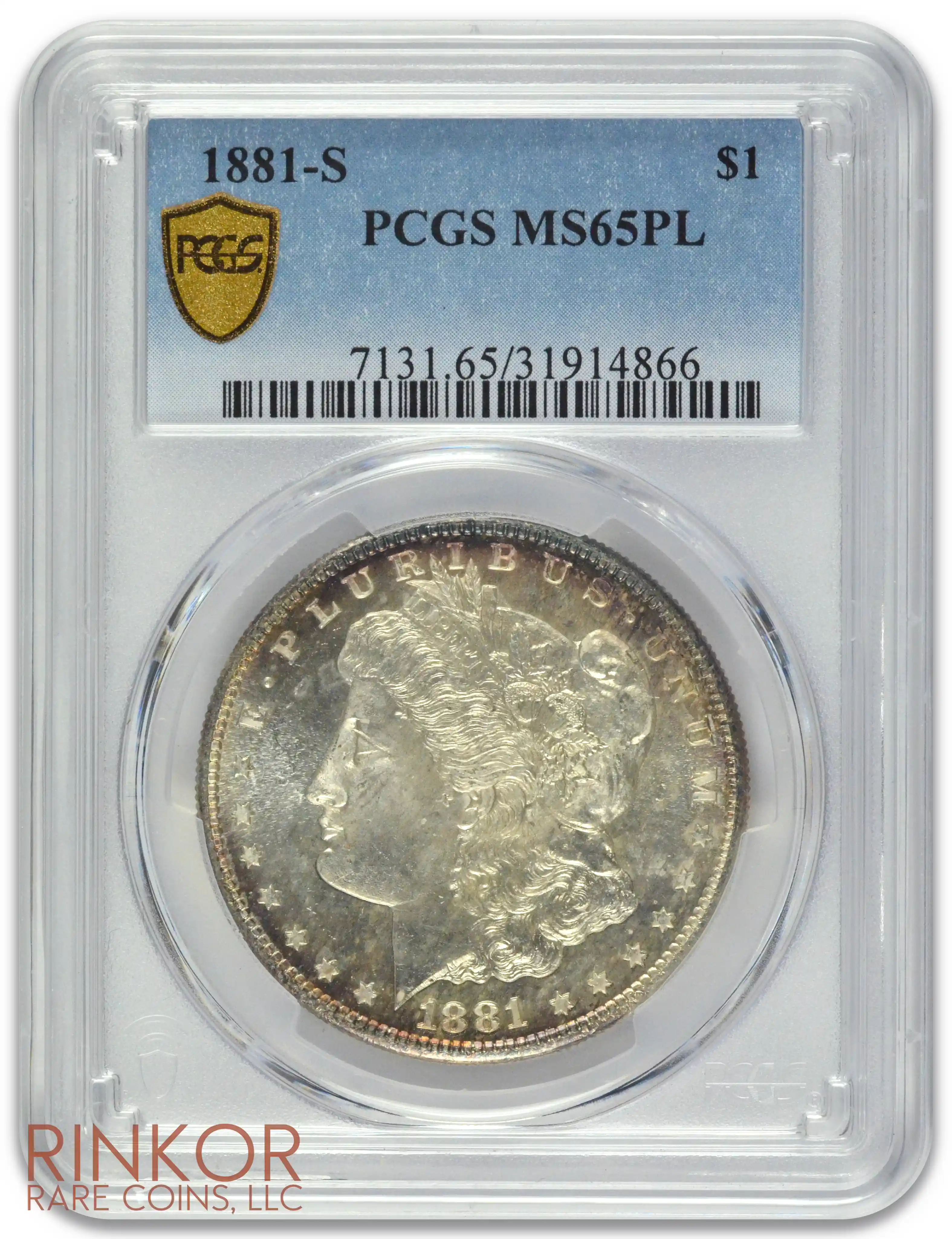 1881-S $1 PCGS MS 65 PL