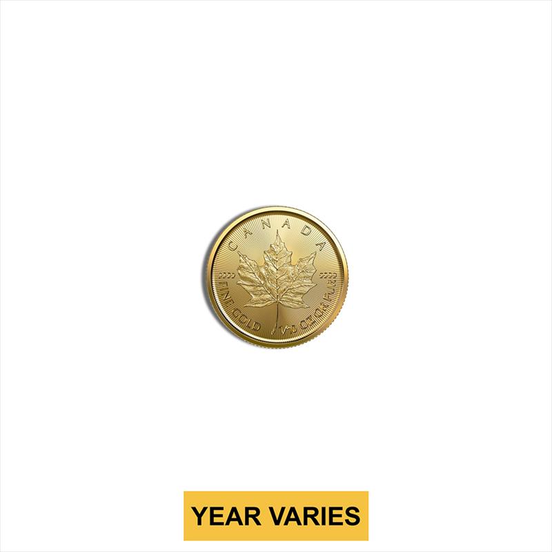 1/10 oz Gold Maple Leaf (Year Varies - Sealed)