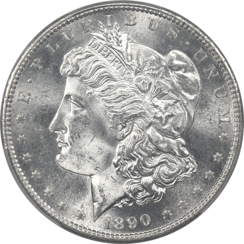 1890-S Morgan Silver Dollar $1 PCGS MS64 CAC - Nice Lustrous White Coin