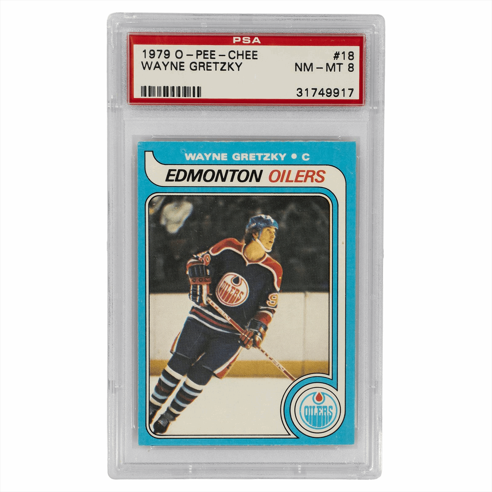 1979 O-Pee-Chee Wayne Gretzky #18 PSA NM-MT 8