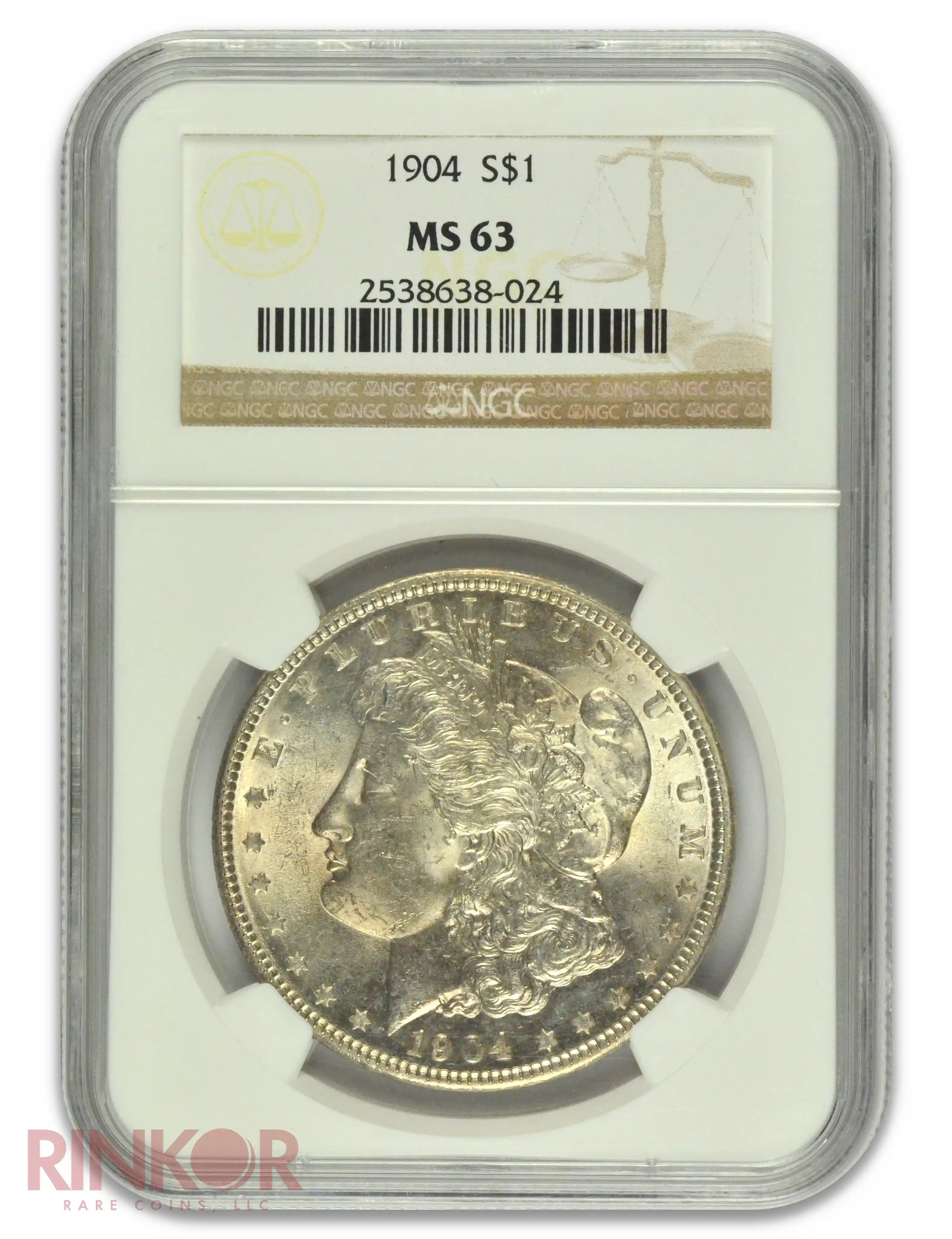 1904 $1 NGC MS 63