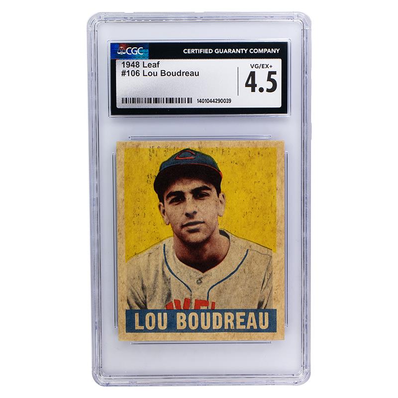 1948 Leaf Lou Boudreau #106 CGC VG/EX+ 4.5 