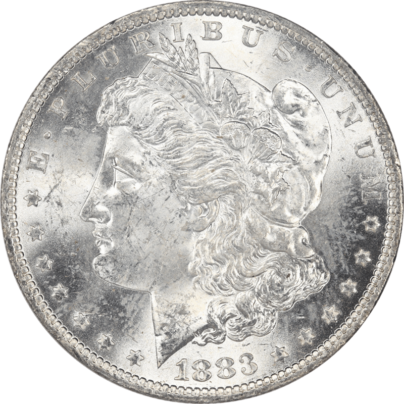 1883-O Morgan Silver Dollar, $1 Uncirculated - Nice White Coin