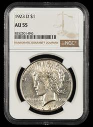 1923 D $1 NGC  AU55
