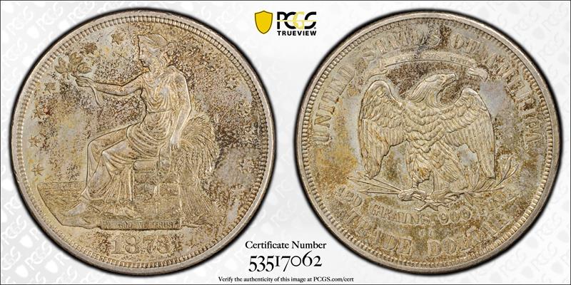 1873-CC T$1 PCGS AU 58