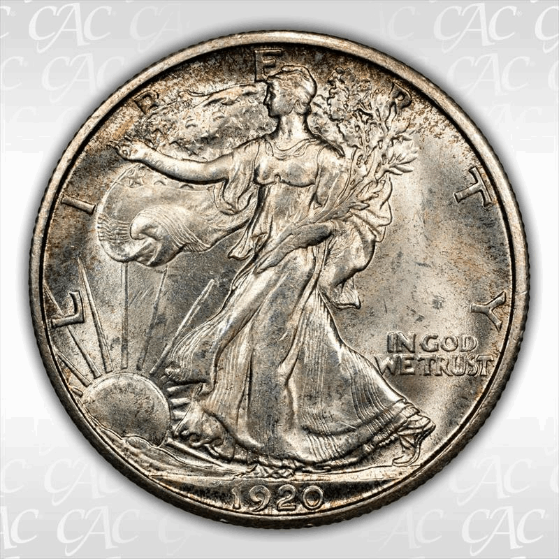 1920-D 50C CACG MS 65