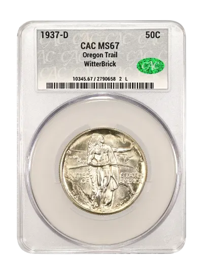 1937-D Oregon 50c CACG MS 67